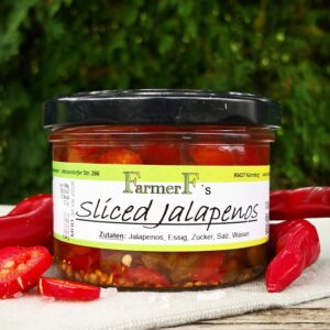 Glas mit eingelegten Jalapenos-Streifen; HofladenBOX