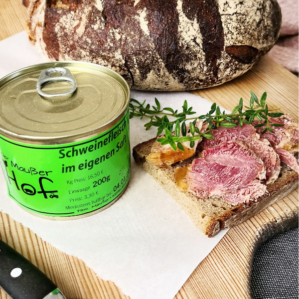 Maußers Schweinefleisch im eigenen Saft